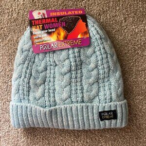 Insulated Thermal Hat Women Beanie Cable Knit